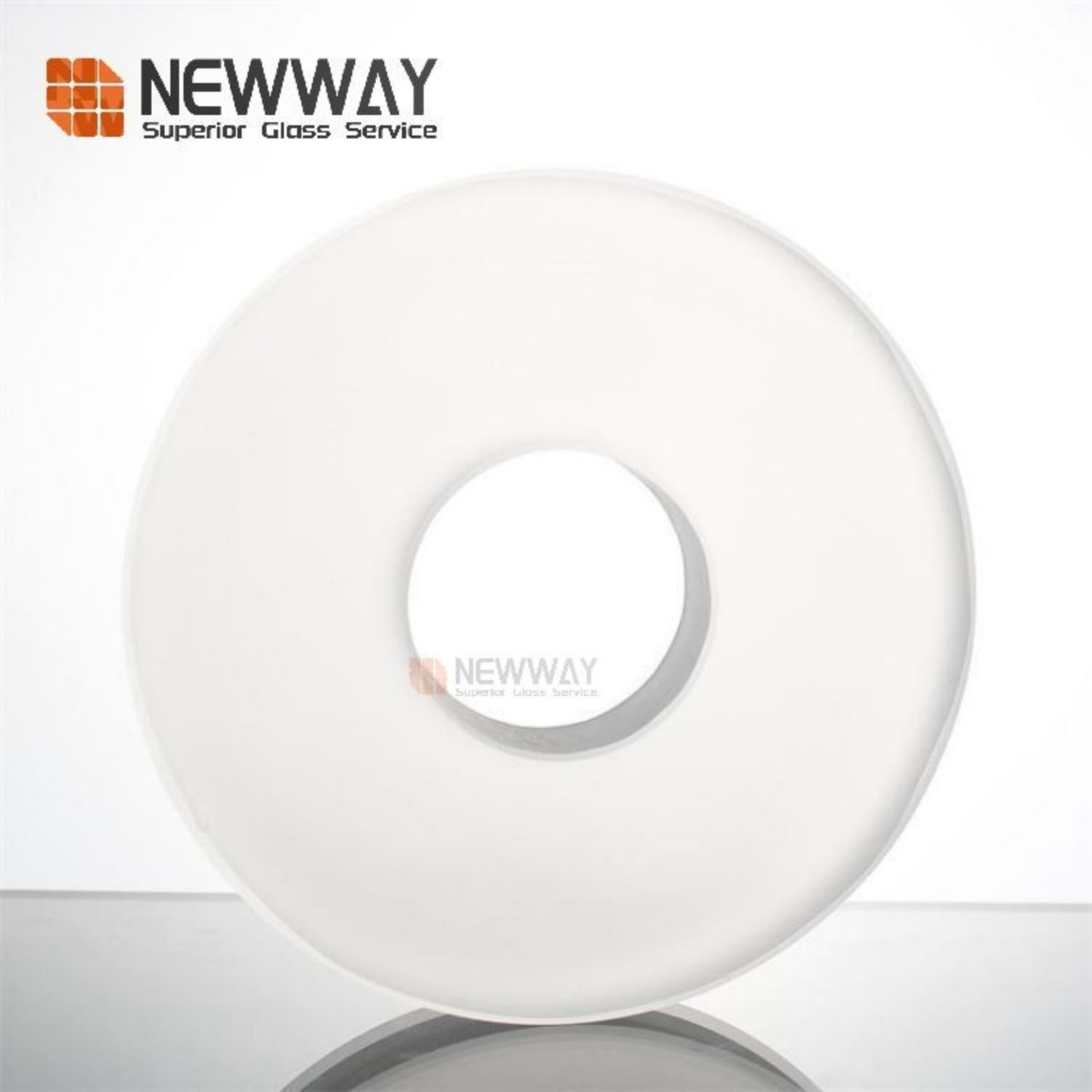 Laser Cutting Drilling Hole Frosted Sandblasted Round Borosilicate Glass