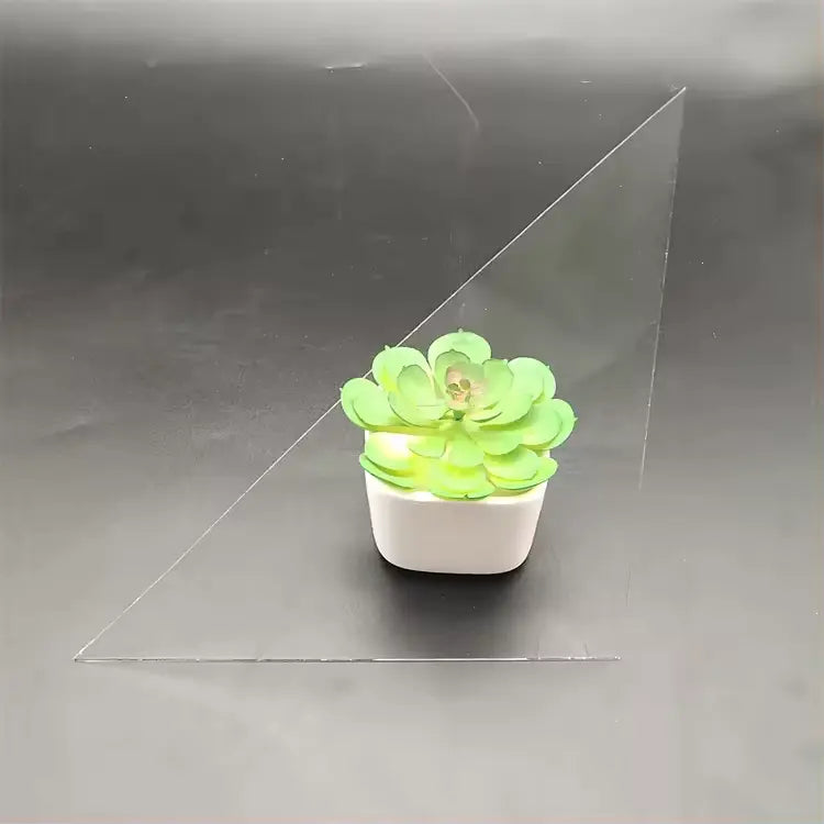 High transparency demonstration of AR glass showing clear visibility with minimal reflection