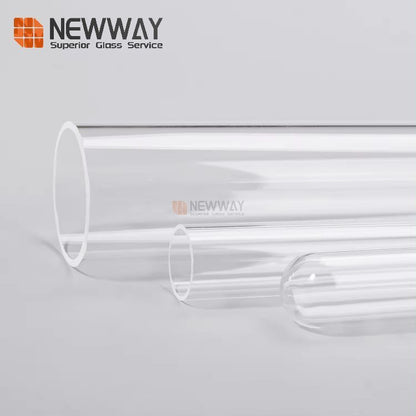 Clear Round Fused Silica Glass Tube Customizable Diameter Clear Quartz Glass Tube