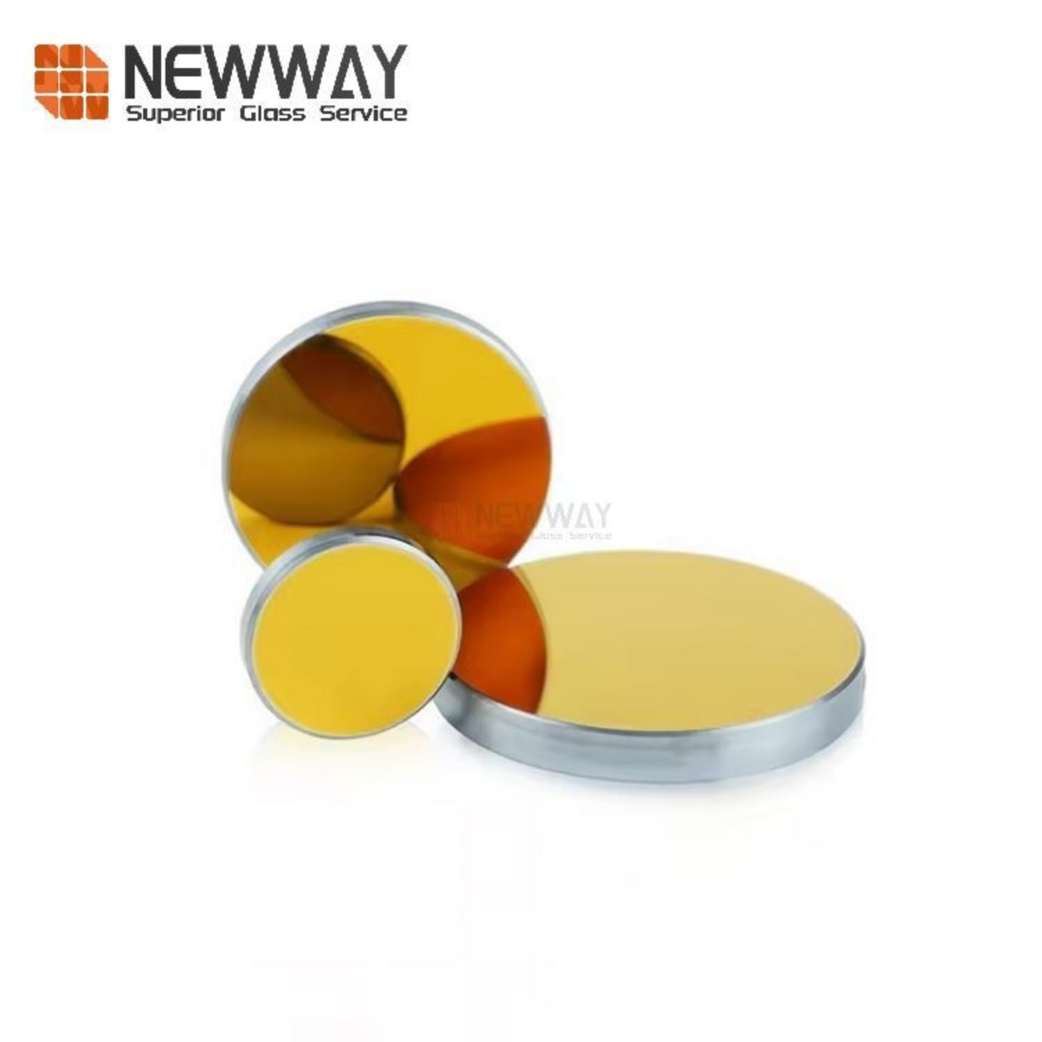 25mm Reflective Mirrors Laser Gold-Coated Silicon Optical Glass