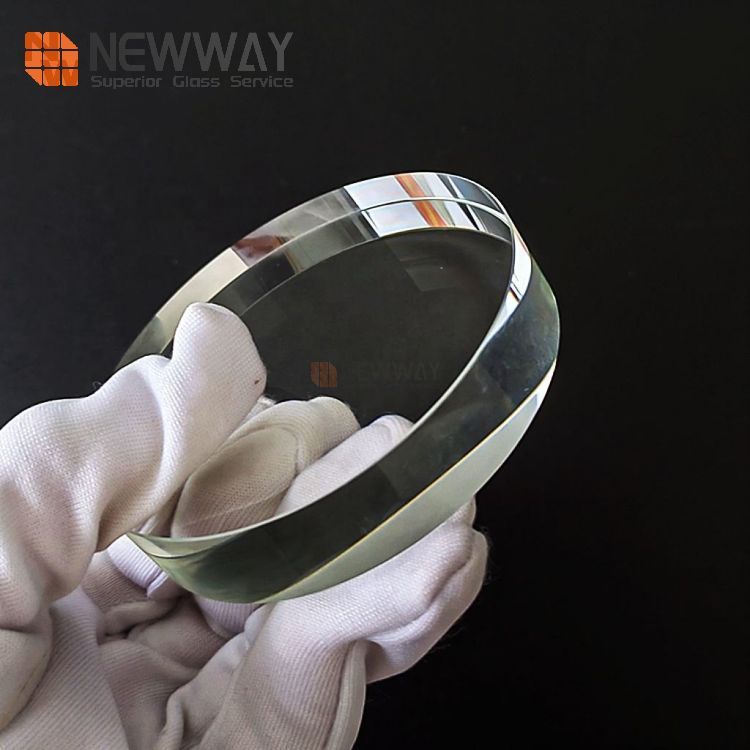 8mm Thickness Over 92.5% Transmittance Round Quartz Glass Plate