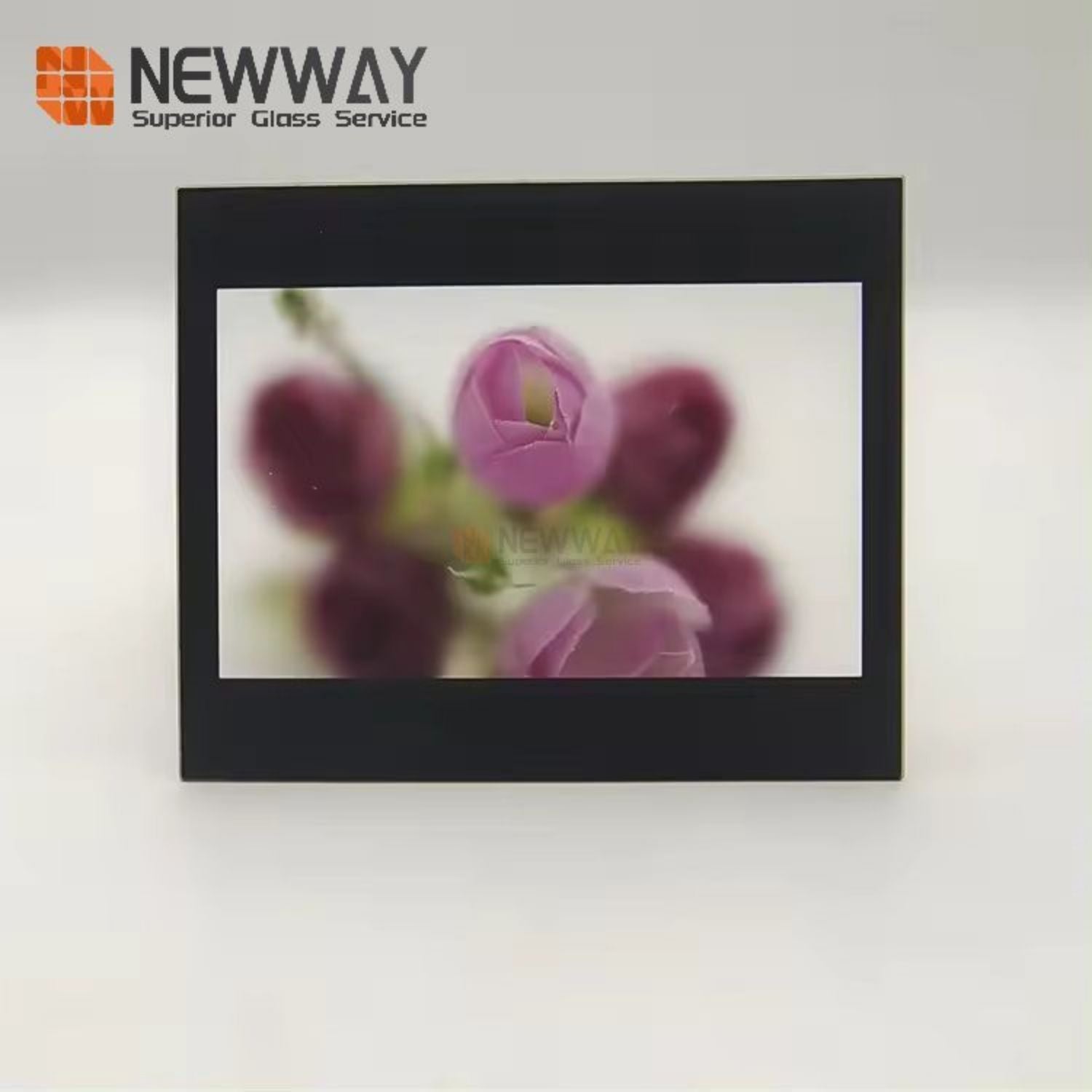 Customized Black Printing Touch Display Physical Tempered Etched AG Coating Cover Glass