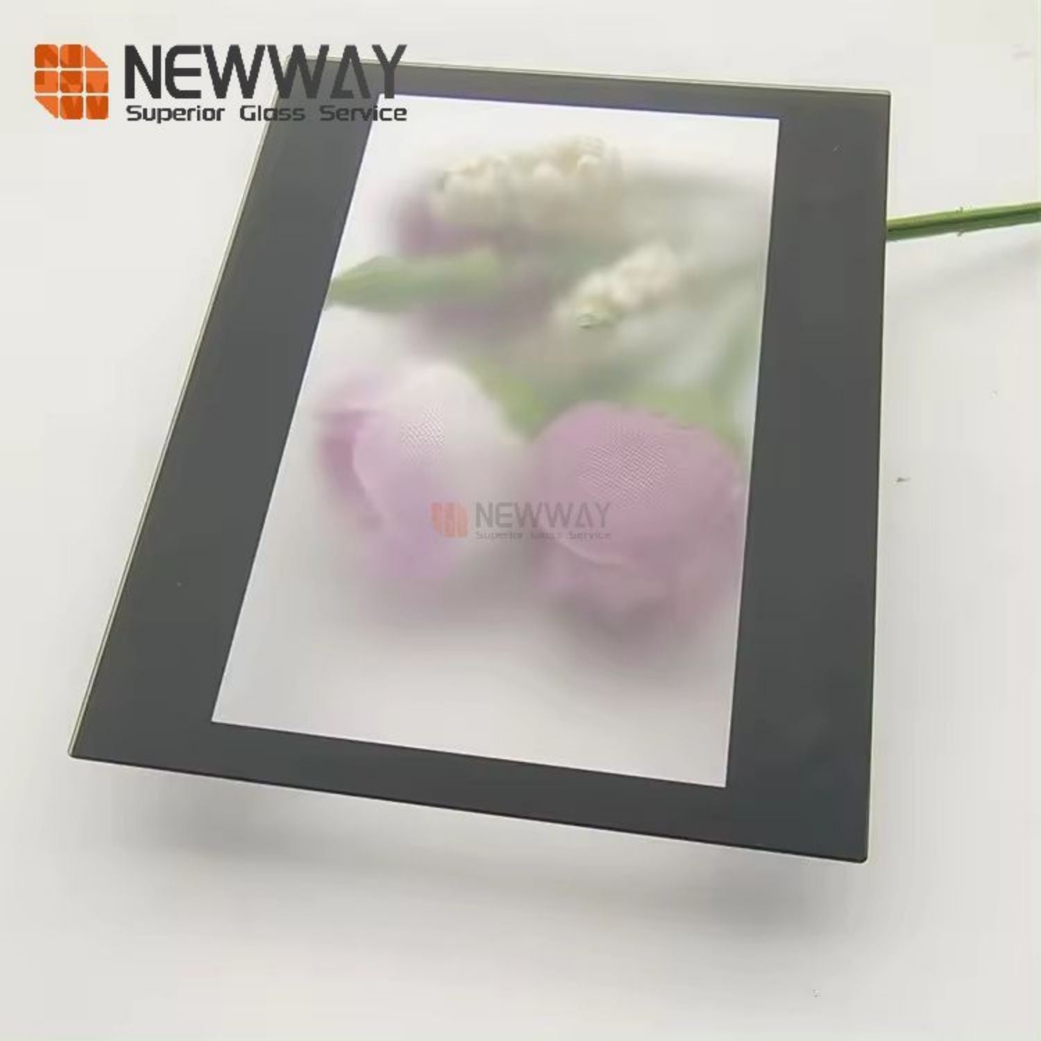 Customized Black Printing Touch Display Physical Tempered Etched AG Coating Cover Glass