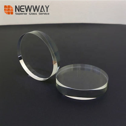 8mm Thickness Over 92.5% Transmittance Round Quartz Glass Plate