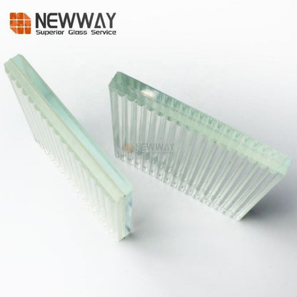 Custom PVB Film Clear Safety Decorative Striped Tempered Toughened Laminated Glass