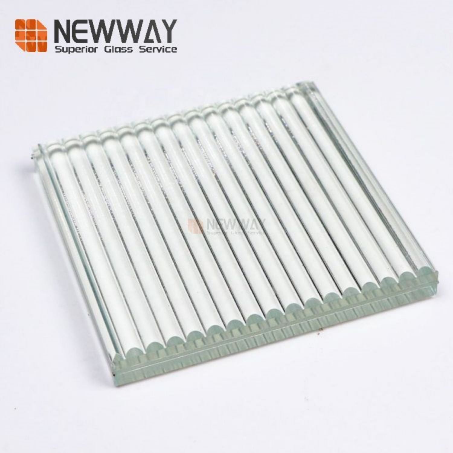 Custom PVB Film Clear Safety Decorative Striped Tempered Toughened Laminated Glass