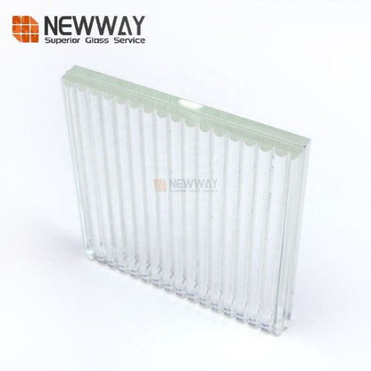 Custom PVB Film Clear Safety Decorative Striped Tempered Toughened Laminated Glass