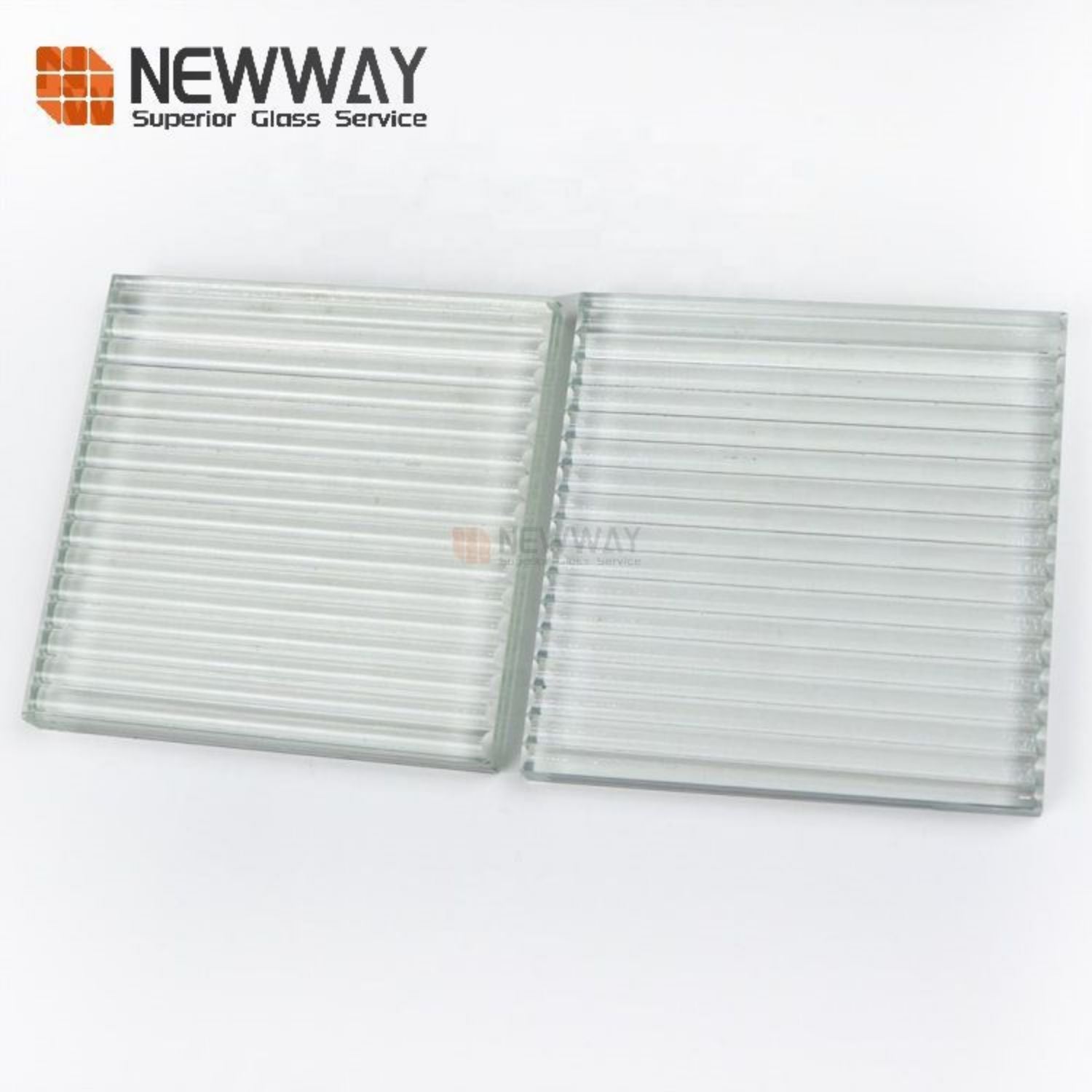 Custom PVB Film Clear Safety Decorative Striped Tempered Toughened Laminated Glass