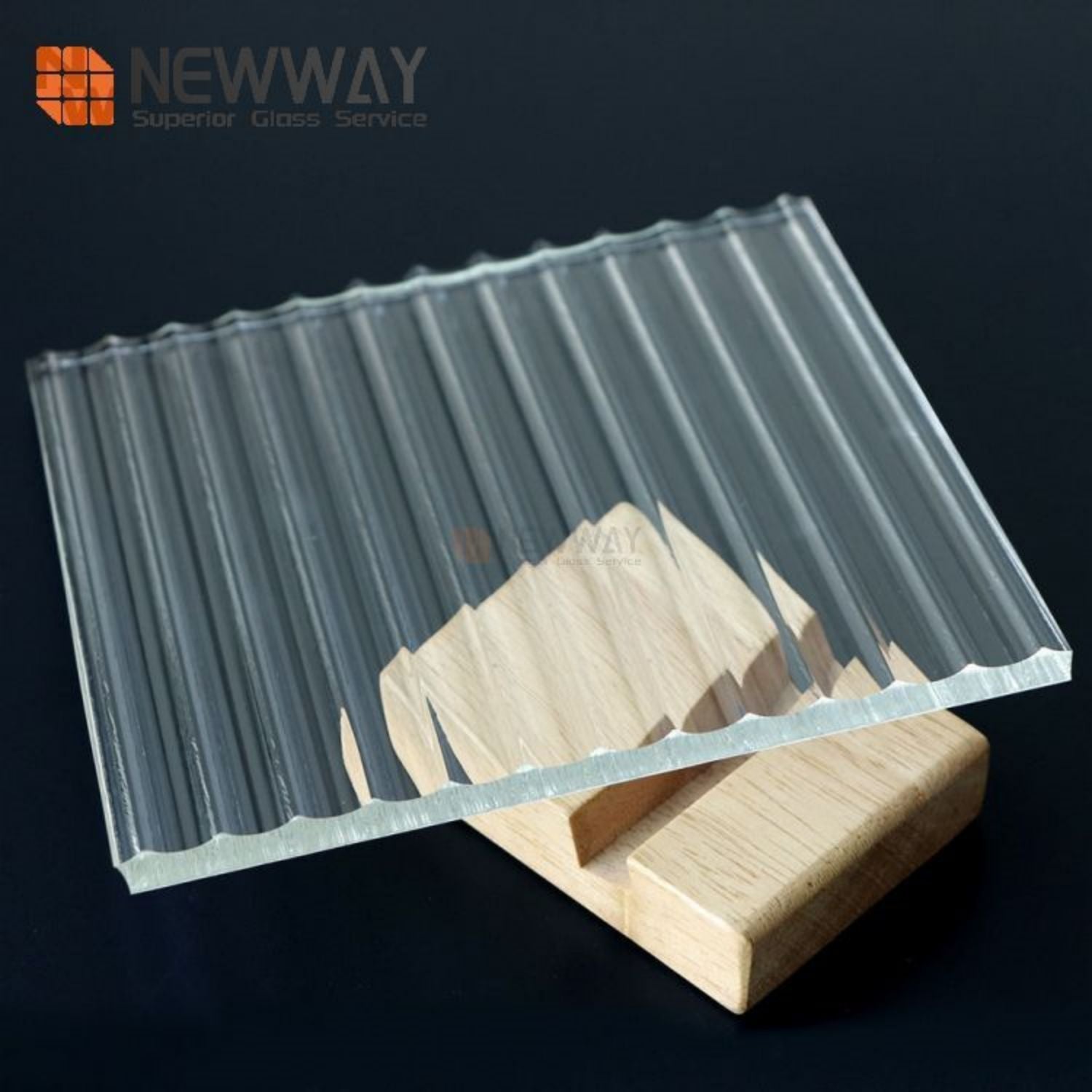 Custom PVB Film Clear Safety Decorative Striped Tempered Toughened Laminated Glass