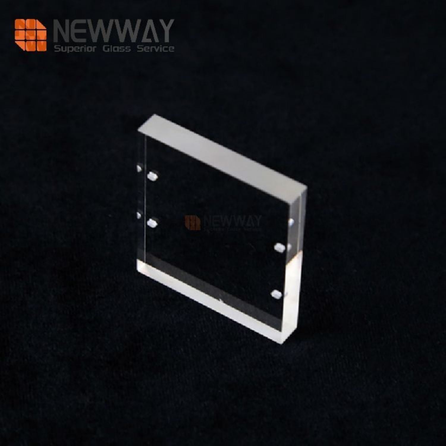 Ultra Clear Laser Cut Holes Quartz Plate Glass