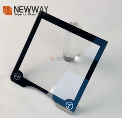 Irregular Shape Silk Screen Printing Display Cover Glass Chemical Toughened AF Coating Glass