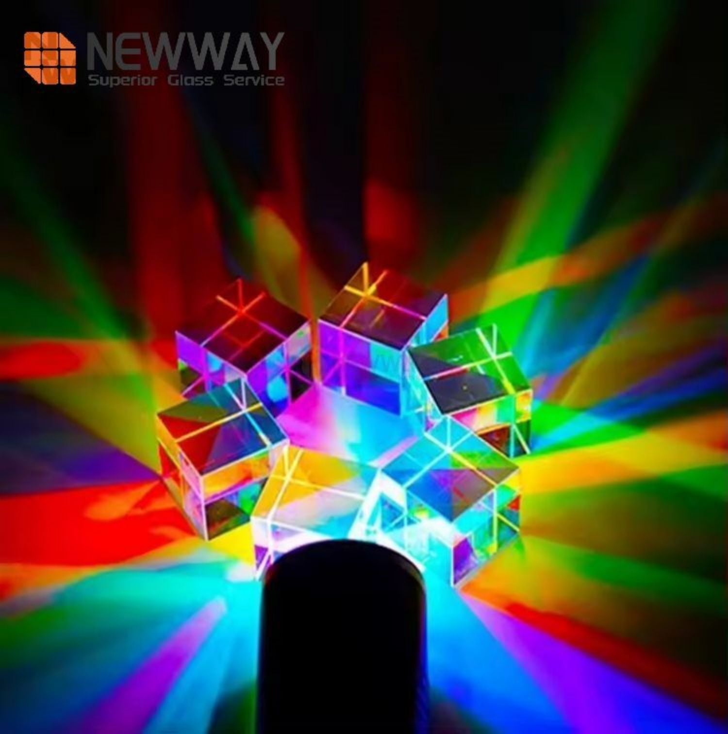 Optical Glass Cube x- Cube Colored Glass Prism Rgb Prism