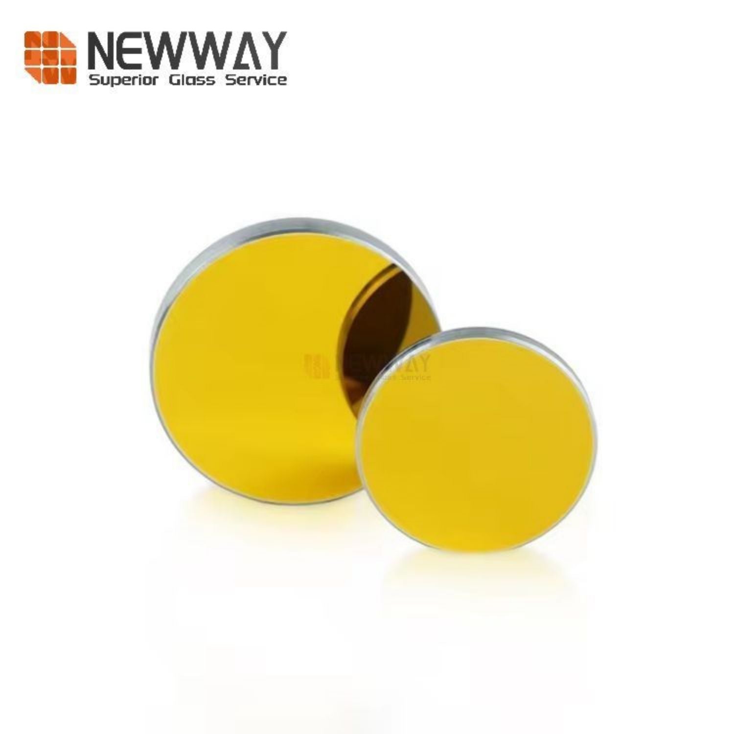 25mm Reflective Mirrors Laser Gold-Coated Silicon Optical Glass