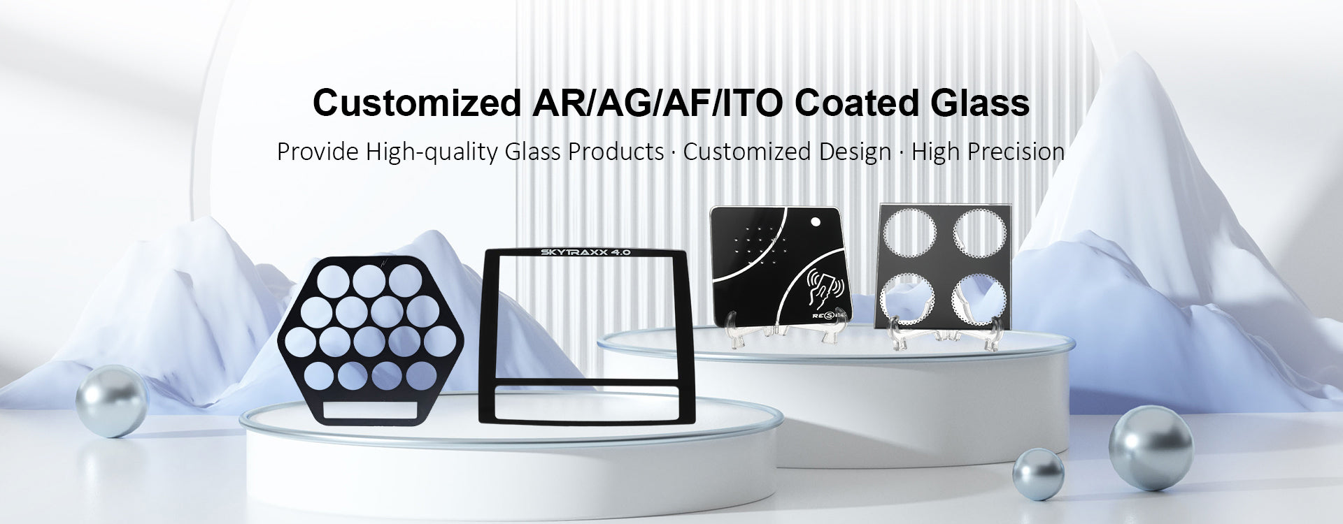 AR/AF/AG/ITO coated glass