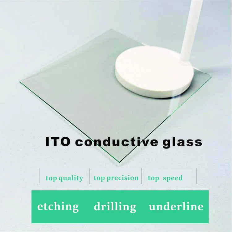 High precision ITO conductive glass showing etching, drilling and surface processing capabilities