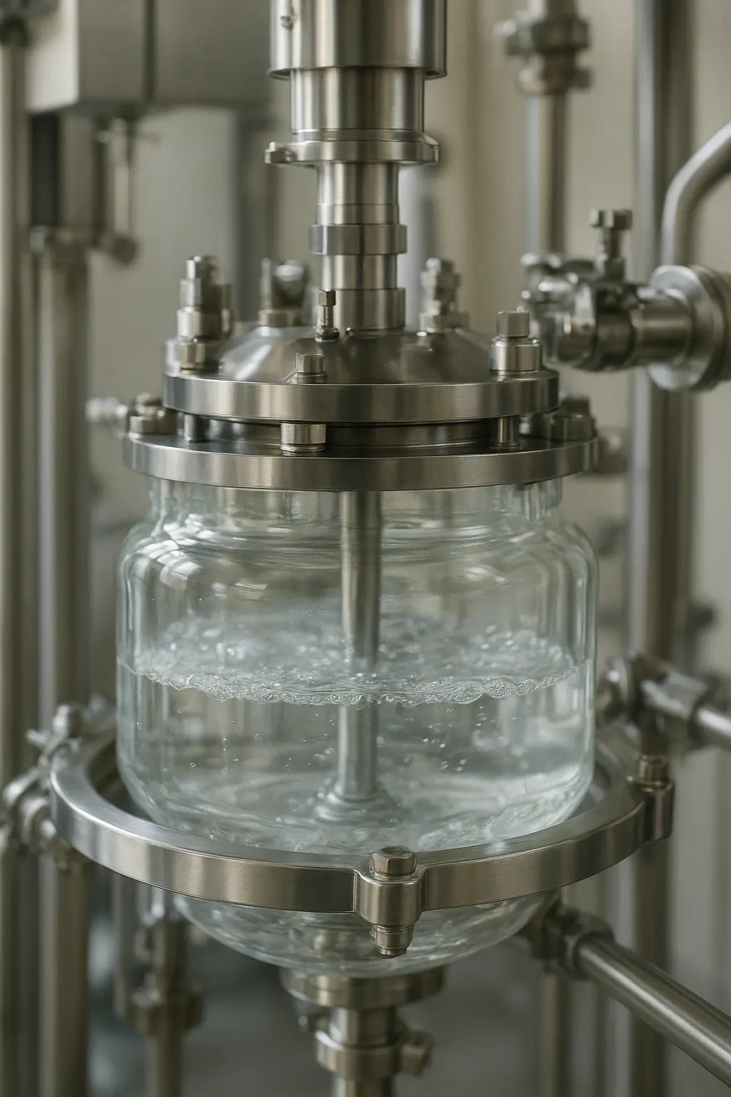 Tempered borosilicate glass in laboratory pressure vessel